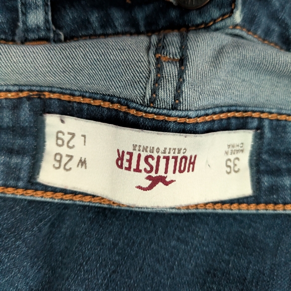 Hollister Blue Skinny Jeans with Distressed Details - Picture 3 of 3